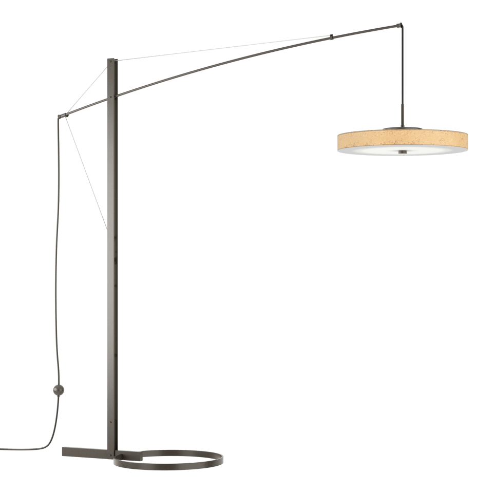 Hubbardton Forge Disq Arc LED Floor Lamp 234510, Adjustable Design, Multiple Finishes, Energy Efficient