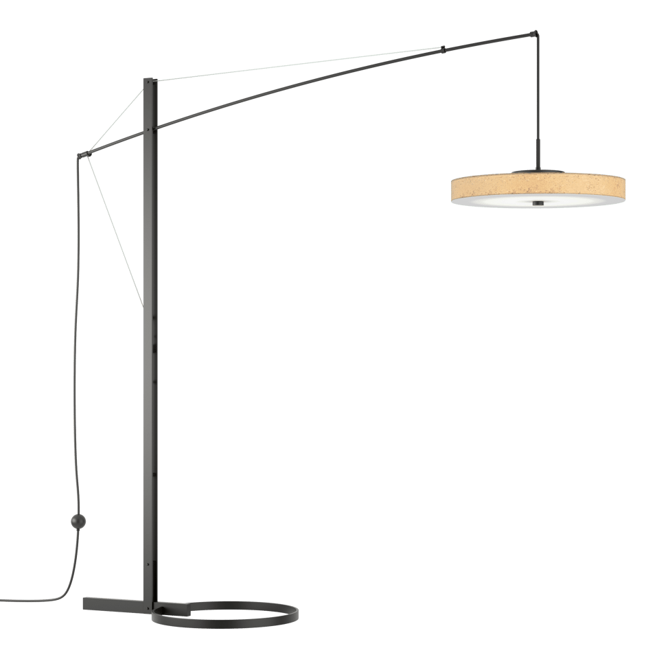 Hubbardton Forge Disq Arc LED Floor Lamp 234510, Adjustable Design, Multiple Finishes, Energy Efficient