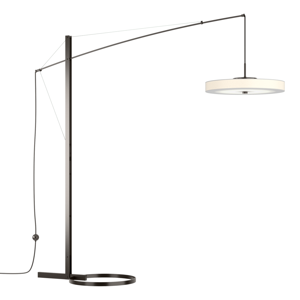 Hubbardton Forge Disq Arc LED Floor Lamp 234510, Adjustable Design, Multiple Finishes, Energy Efficient