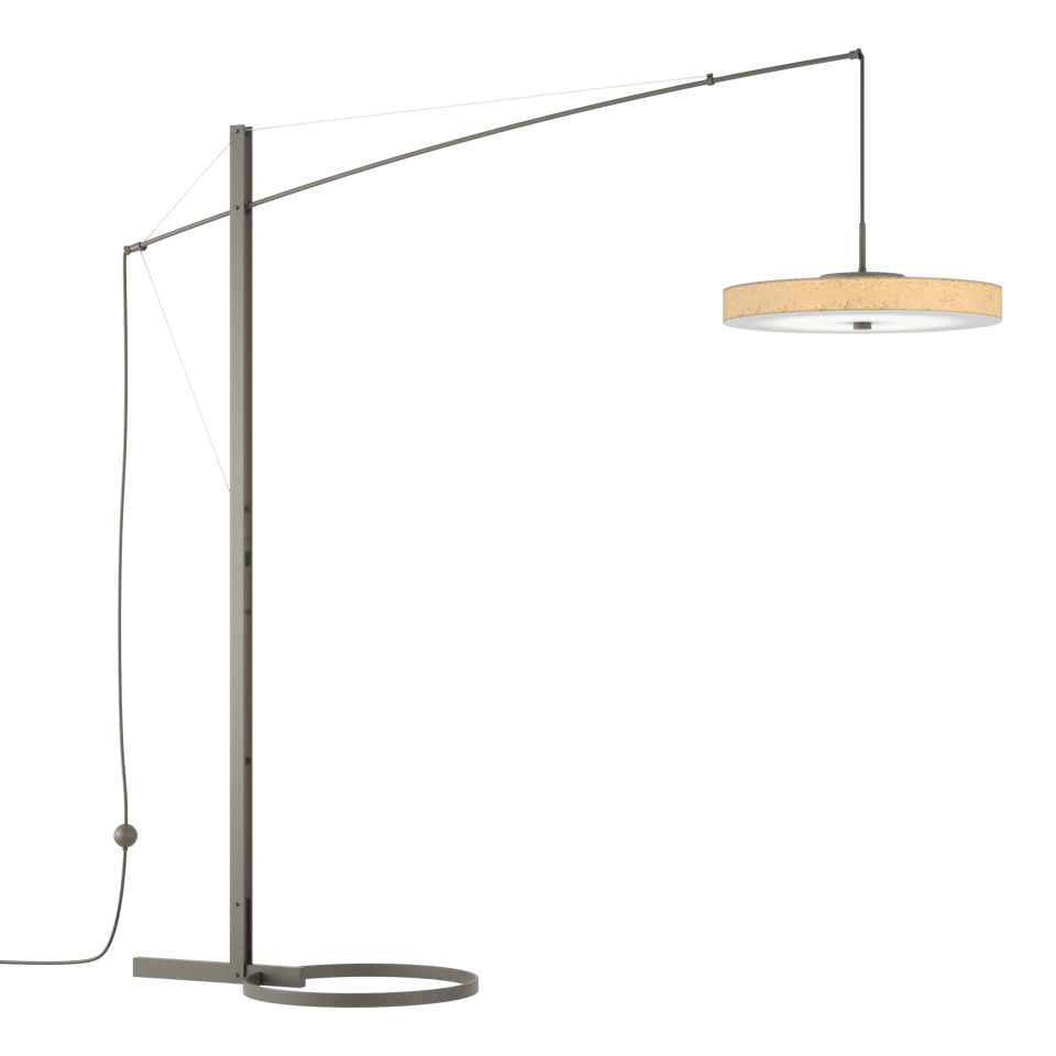 Hubbardton Forge Disq Arc LED Floor Lamp 234510, Adjustable Design, Multiple Finishes, Energy Efficient