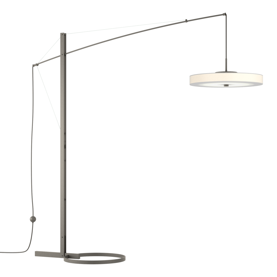 Hubbardton Forge Disq Arc LED Floor Lamp 234510, Adjustable Design, Multiple Finishes, Energy Efficient