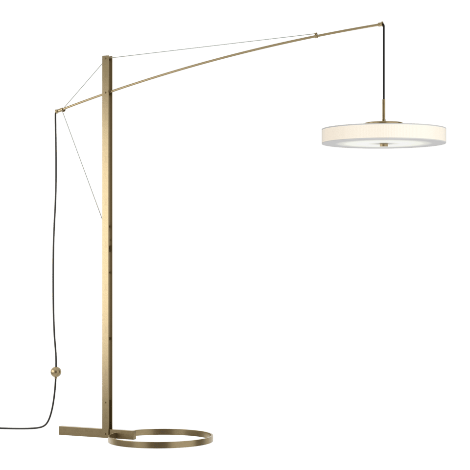 Hubbardton Forge Disq Arc LED Floor Lamp 234510, Adjustable Design, Multiple Finishes, Energy Efficient