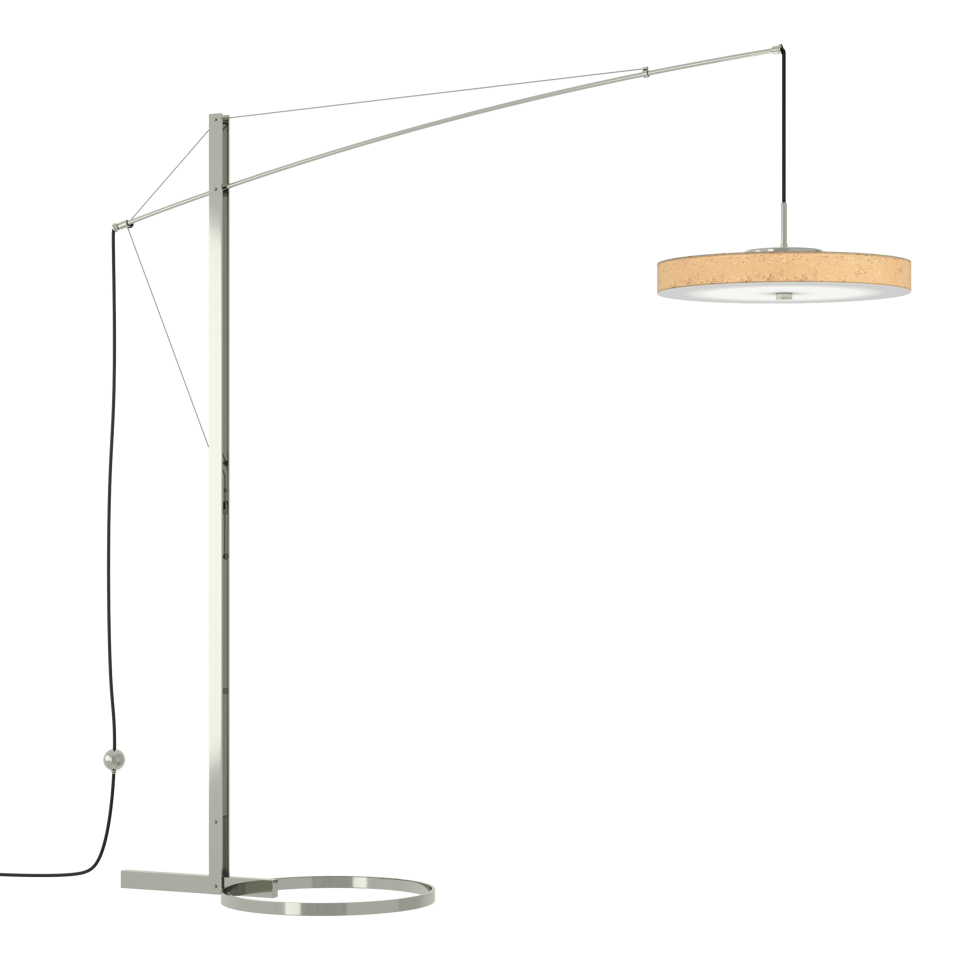 Hubbardton Forge Disq Arc LED Floor Lamp 234510, Adjustable Design, Multiple Finishes, Energy Efficient