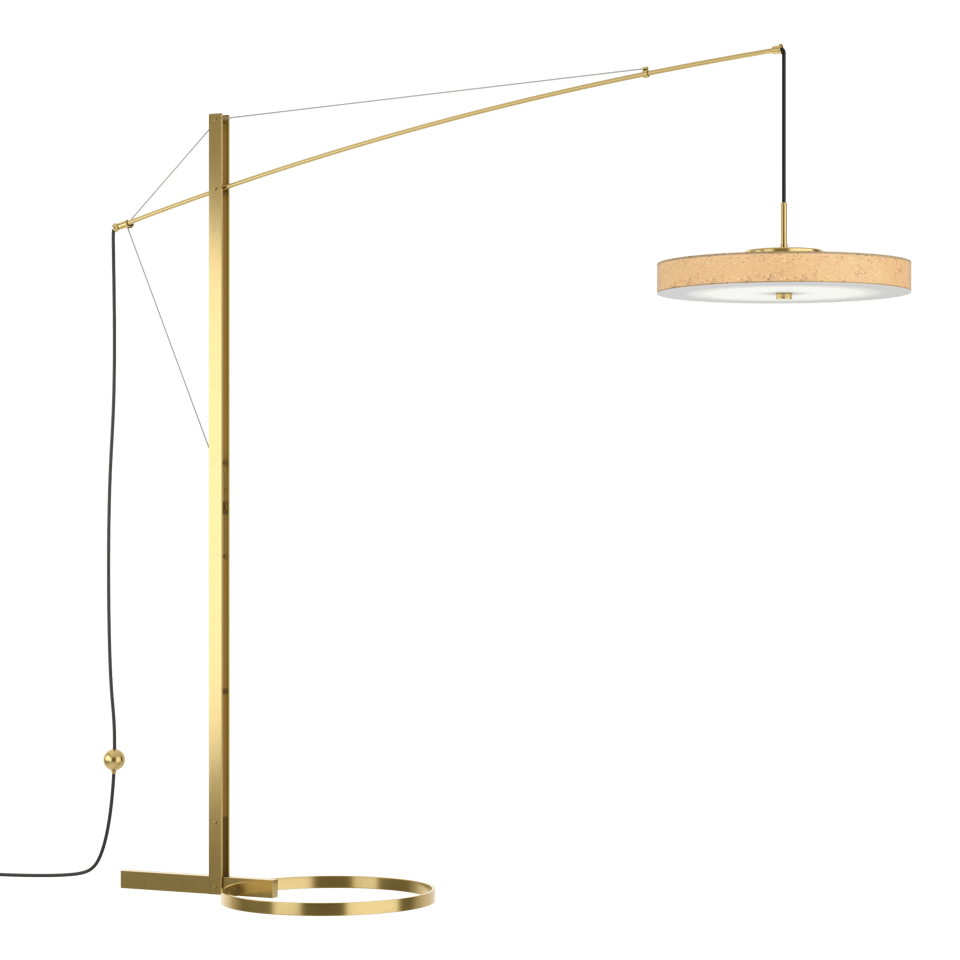 Hubbardton Forge Disq Arc LED Floor Lamp 234510, Adjustable Design, Multiple Finishes, Energy Efficient