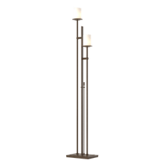 Hubbardton Forge Rook Twin Floor Lamp 234903 - Dimmable, Customizable Finish, 65.8" Tall