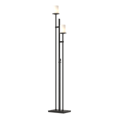 Hubbardton Forge Rook Twin Floor Lamp 234903 - Dimmable, Customizable Finish, 65.8" Tall