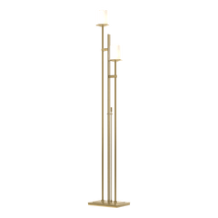 Hubbardton Forge Rook Twin Floor Lamp 234903 - Dimmable, Customizable Finish, 65.8" Tall