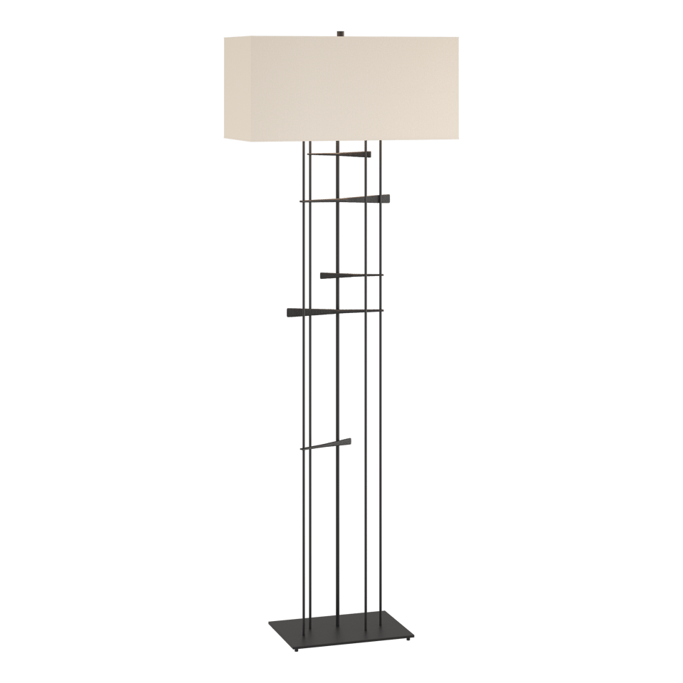 Hubbardton Forge Cavaletti Steel Floor Lamp With Dimmable Lighting - Unique Interlocked Design 100W