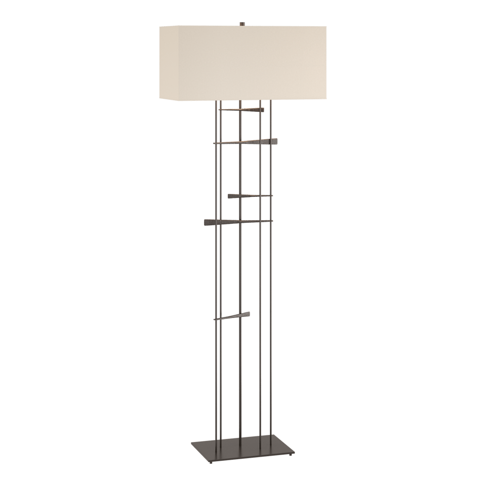 Hubbardton Forge Cavaletti Steel Floor Lamp With Dimmable Lighting - Unique Interlocked Design 100W