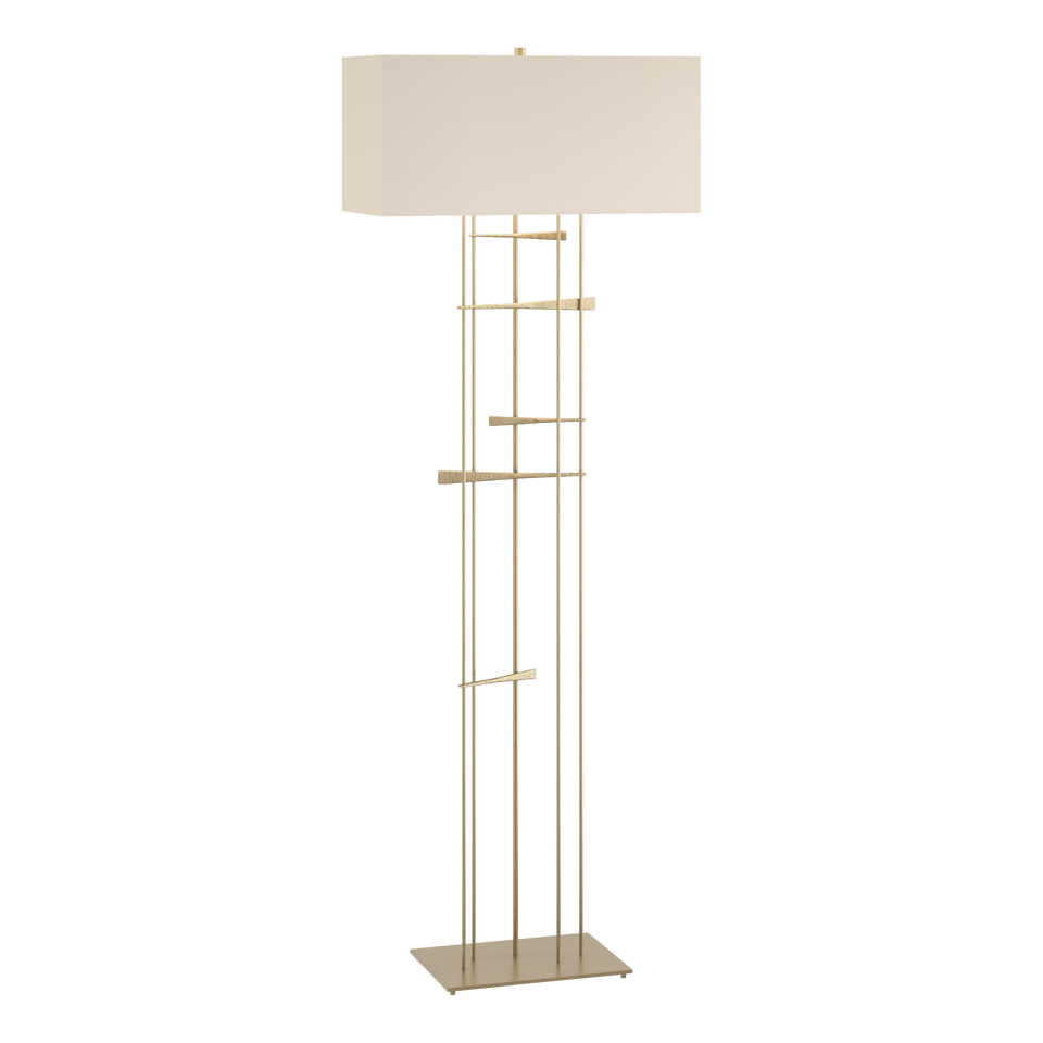 Hubbardton Forge Cavaletti Steel Floor Lamp With Dimmable Lighting - Unique Interlocked Design 100W