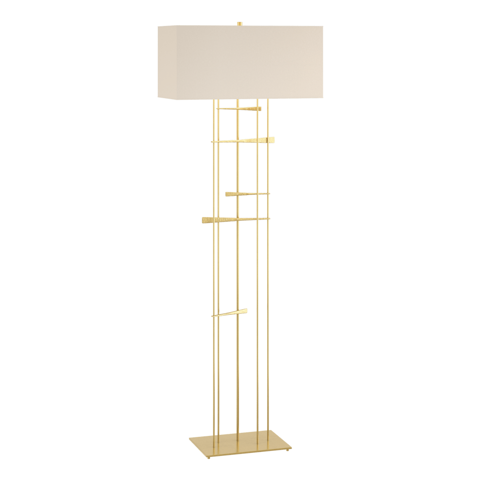 Hubbardton Forge Cavaletti Steel Floor Lamp With Dimmable Lighting - Unique Interlocked Design 100W