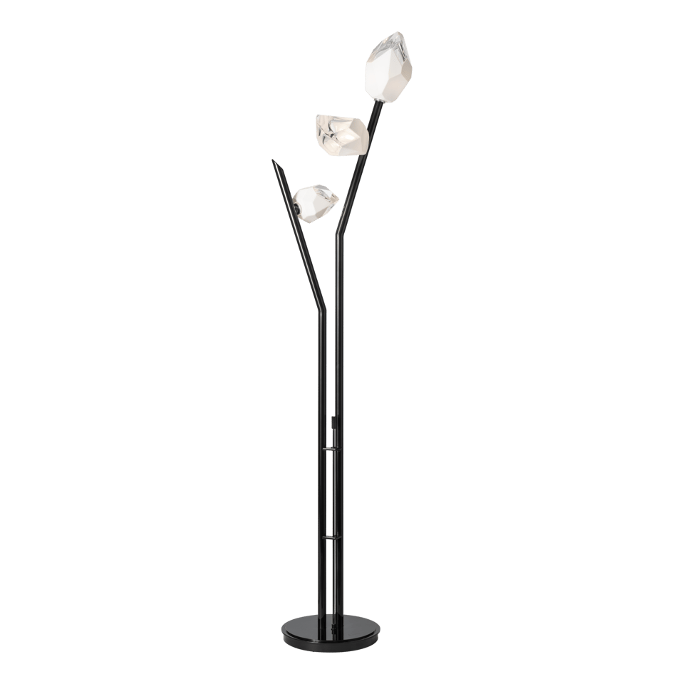 Hubbardton Forge Chrysalis 3-Light Dimmable Torchiere Floor Lamp with Glass Shades, 74.4" Height