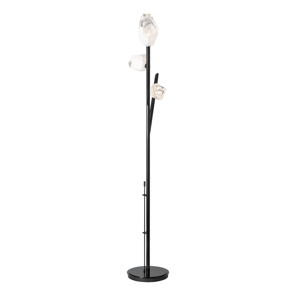 Hubbardton Forge Chrysalis 3-Light Dimmable Torchiere Floor Lamp with Glass Shades, 74.4" Height