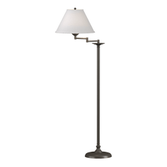 Simple Lines 56" Swing Arm Floor Lamp by Hubbardton Forge - Customizable Dimmable Lighting Options