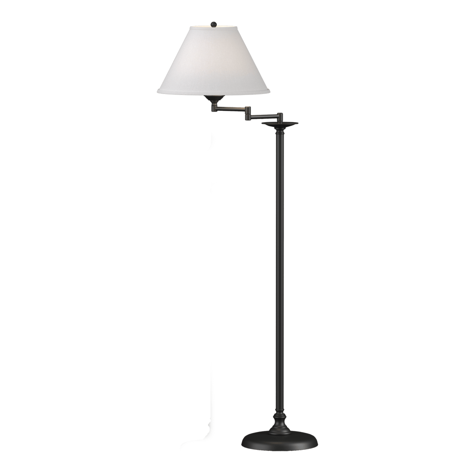 Simple Lines 56" Swing Arm Floor Lamp by Hubbardton Forge - Customizable Dimmable Lighting Options