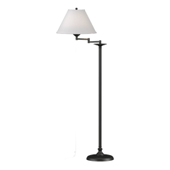 Simple Lines 56" Swing Arm Floor Lamp by Hubbardton Forge - Customizable Dimmable Lighting Options