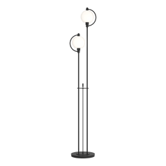 Hubbardton Forge Pluto Floor Lamp 68.1" Tall, Dimmable, Clear/Opal Glass Shade, Multiple Finishes