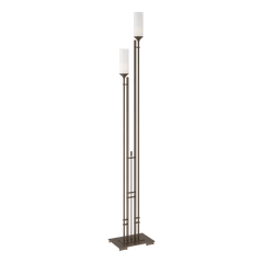 Metra Twin Tall Floor Lamp 74.7" by Hubbardton Forge - Dimmable, Handcrafted with Exquisite Glass