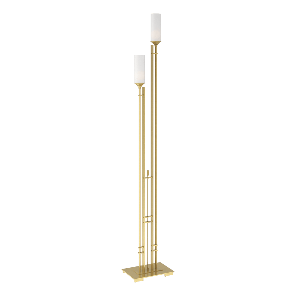 Metra Twin Tall Floor Lamp 74.7" by Hubbardton Forge - Dimmable, Handcrafted with Exquisite Glass