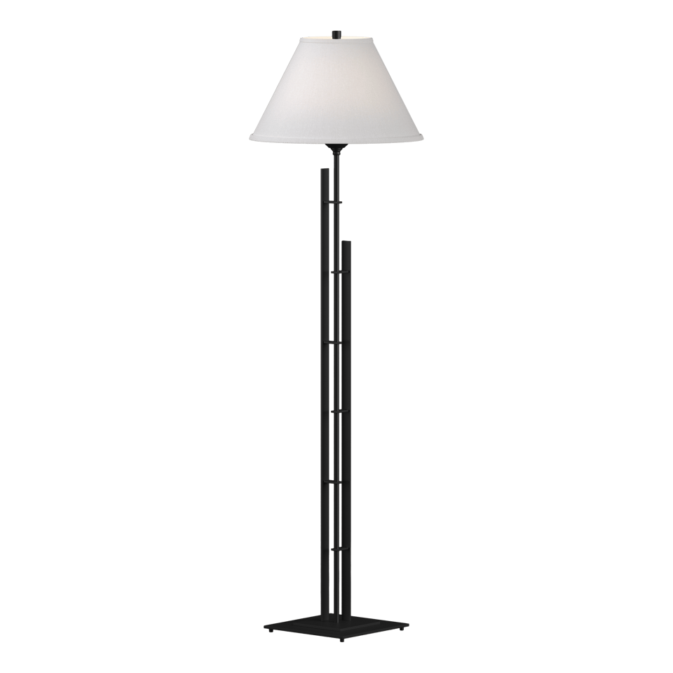 Metra Double Floor Lamp by Hubbardton Forge, 57.2" Height, Dimmable, Steel, Modern Design