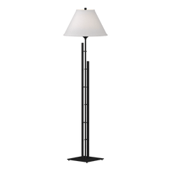 Metra Double Floor Lamp by Hubbardton Forge, 57.2" Height, Dimmable, Steel, Modern Design