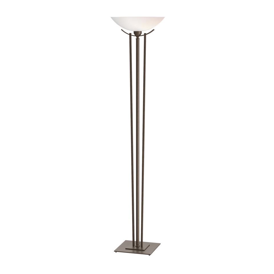 Hubbardton Forge Taper Torchiere Lamp - Elegant Steel & Glass Design, Dimmable Lighting, Multiple Finishes