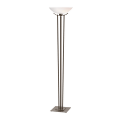 Hubbardton Forge Taper Torchiere Lamp - Elegant Steel & Glass Design, Dimmable Lighting, Multiple Finishes