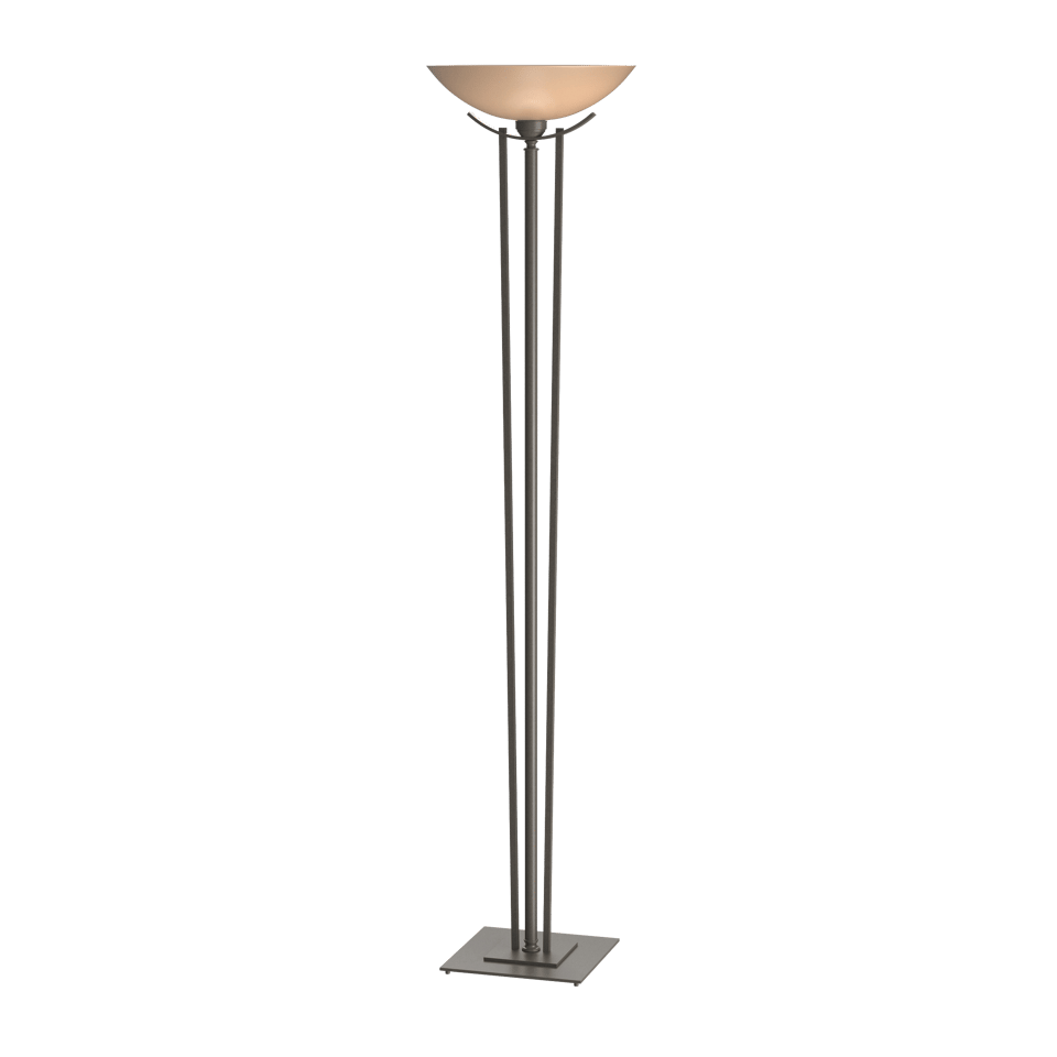 Hubbardton Forge Taper Torchiere Lamp - Elegant Steel & Glass Design, Dimmable Lighting, Multiple Finishes