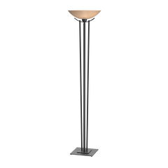 Hubbardton Forge Taper Torchiere Lamp - Elegant Steel & Glass Design, Dimmable Lighting, Multiple Finishes