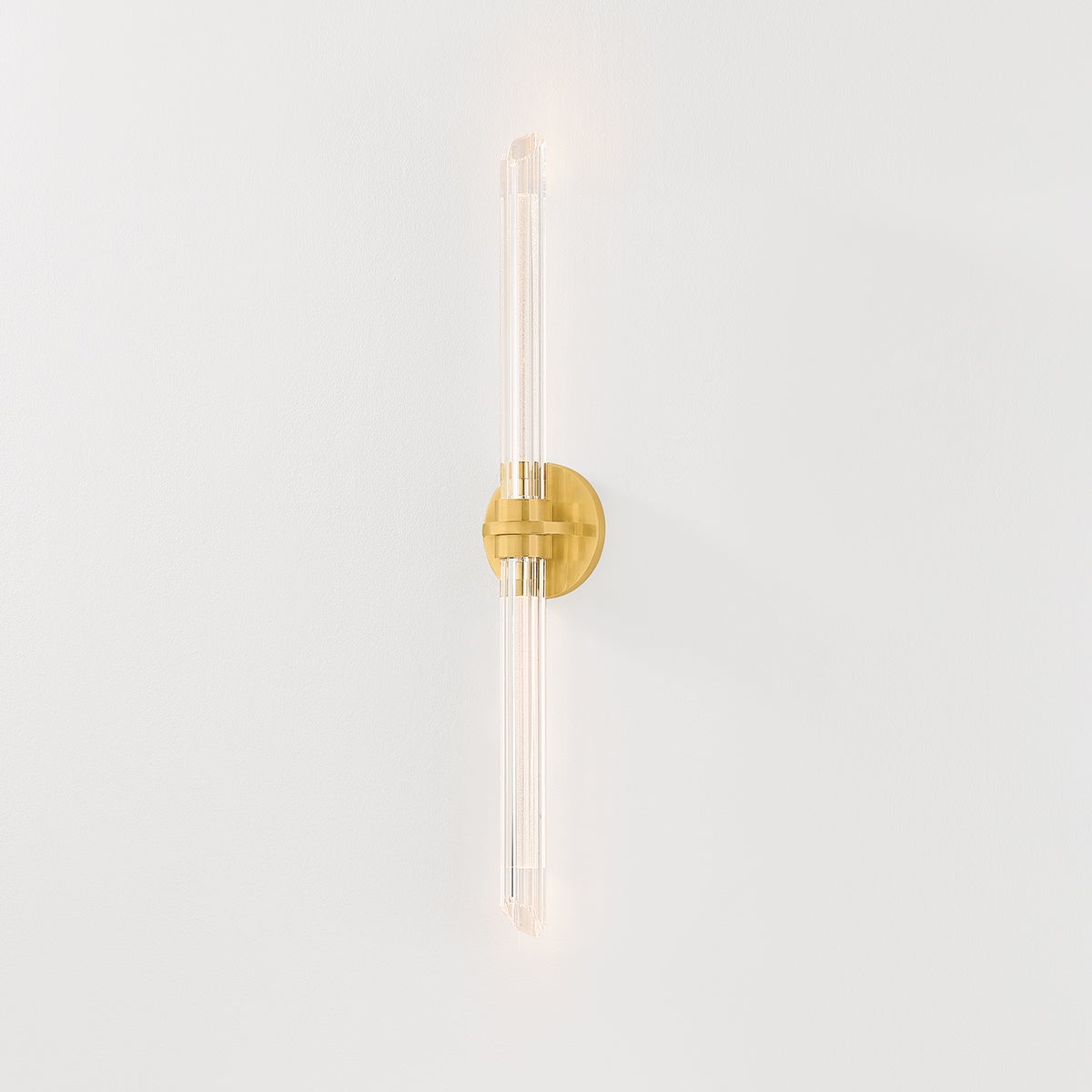 Hudson Valley Knighton Bath Sconce 2602-AGB - Dimmable LED Glass Wall Light in Aged Brass