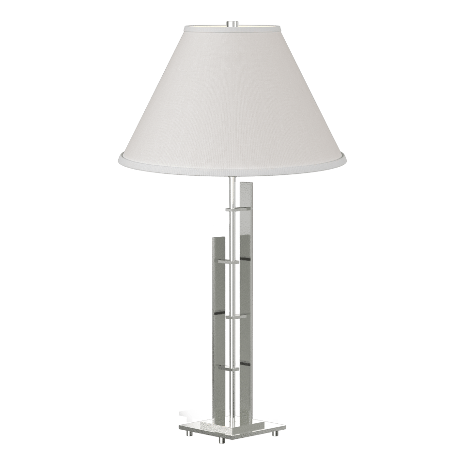 Hubbardton Forge Metra 2-Light Table Lamp, Dimmable, Customizable Finishes, Handcrafted Steel