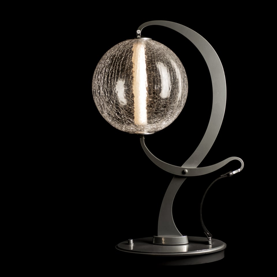 Hubbardton Forge Pression Table Lamp - Vintage-Inspired Design, Unique Glass Globe, Energy Efficient LED