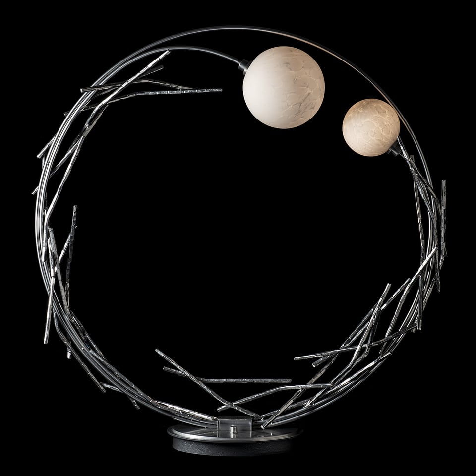 Brindille Ring Lamp by Hubbardton Forge, 36.6-Inch, Dimmable, Unique Handcrafted Design