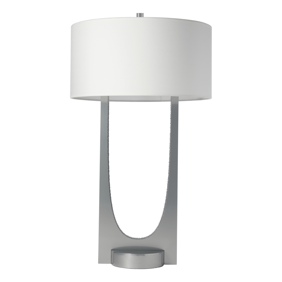 Hubbardton Forge Cypress Table Lamp 28.5" Tall, U-Shaped Design, Dimmable, UL Damp Rated