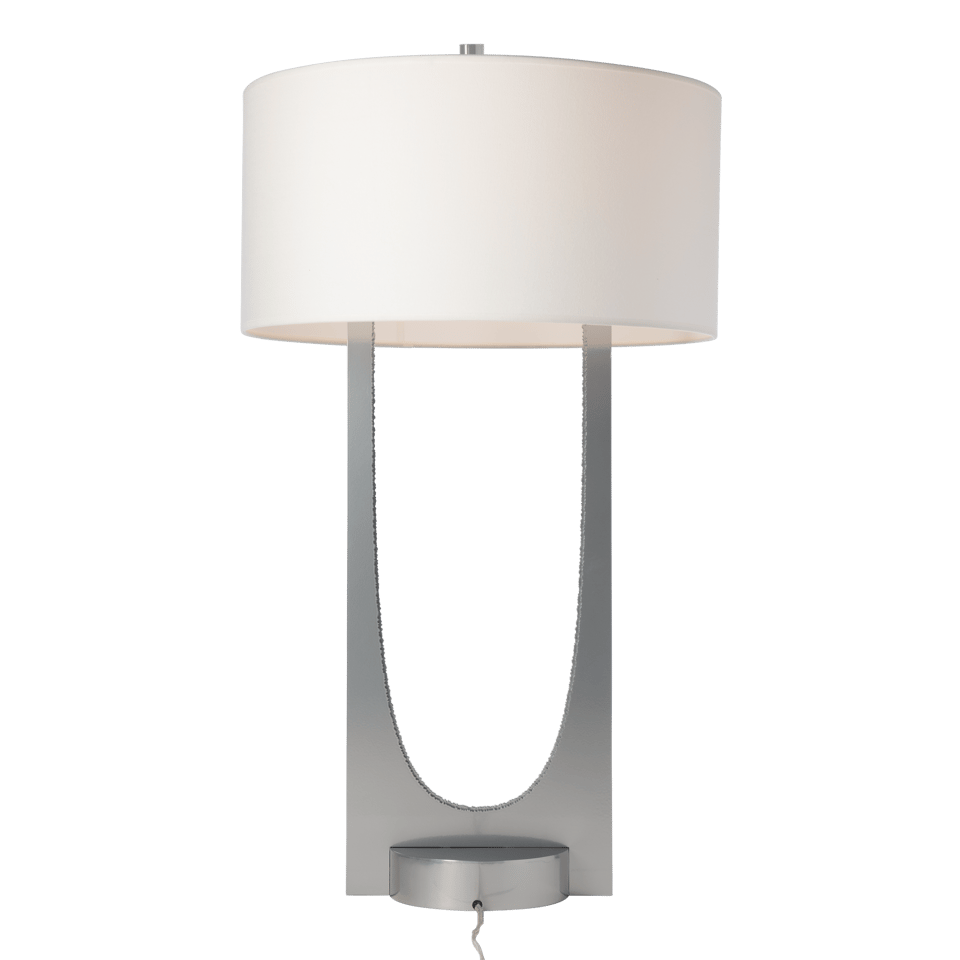 Hubbardton Forge Cypress Table Lamp 28.5" Tall, U-Shaped Design, Dimmable, UL Damp Rated