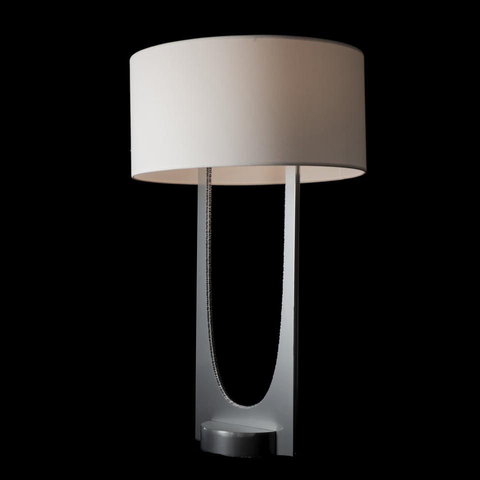 Hubbardton Forge Cypress Table Lamp 28.5" Tall, U-Shaped Design, Dimmable, UL Damp Rated