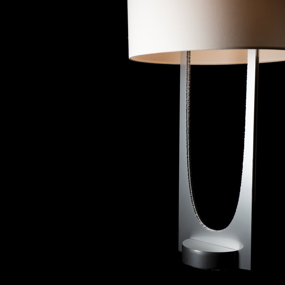 Hubbardton Forge Cypress Table Lamp 28.5" Tall, U-Shaped Design, Dimmable, UL Damp Rated