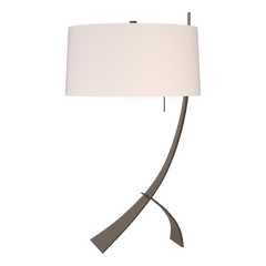 Hubbardton Forge Stasis Table Lamp 28.3" Height, Customizable Finish, Dimmable, Hand-Forged Iron