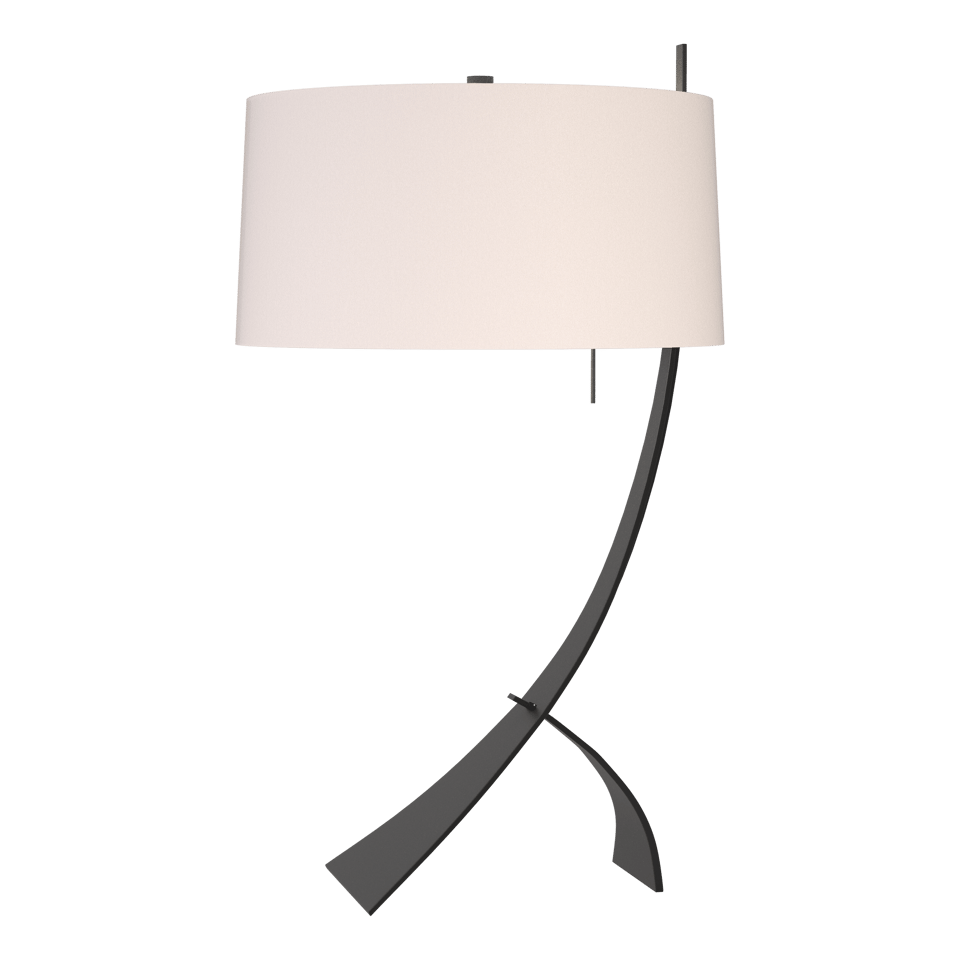 Hubbardton Forge Stasis Table Lamp 28.3" Height, Customizable Finish, Dimmable, Hand-Forged Iron