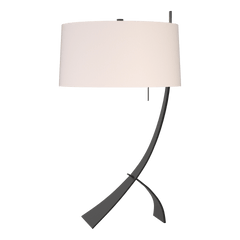 Hubbardton Forge Stasis Table Lamp 28.3" Height, Customizable Finish, Dimmable, Hand-Forged Iron