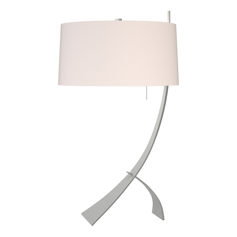 Hubbardton Forge Stasis Table Lamp 28.3" Height, Customizable Finish, Dimmable, Hand-Forged Iron