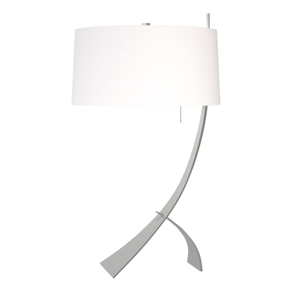 Hubbardton Forge Stasis Table Lamp 28.3" Height, Customizable Finish, Dimmable, Hand-Forged Iron