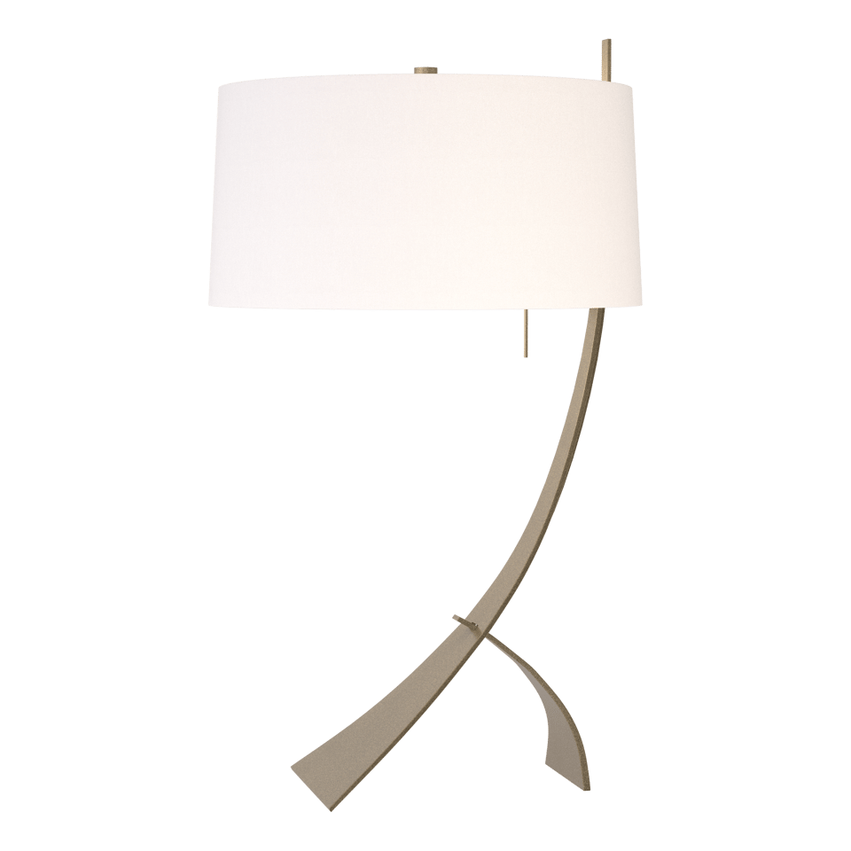 Hubbardton Forge Stasis Table Lamp 28.3" Height, Customizable Finish, Dimmable, Hand-Forged Iron