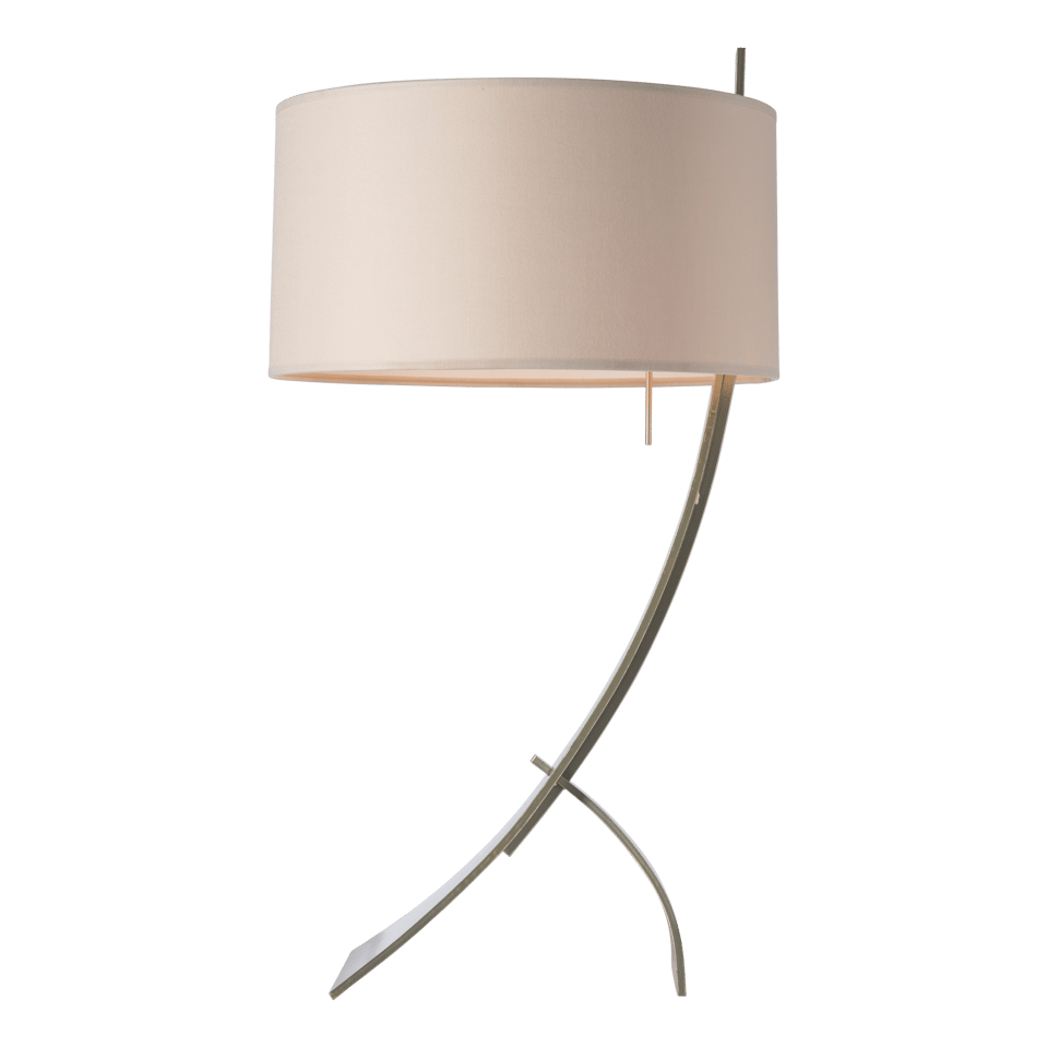 Hubbardton Forge Stasis Table Lamp 28.3" Height, Customizable Finish, Dimmable, Hand-Forged Iron