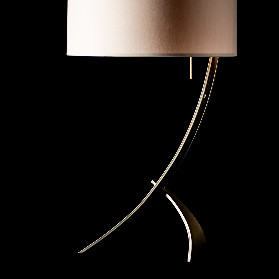 Hubbardton Forge Stasis Table Lamp 28.3" Height, Customizable Finish, Dimmable, Hand-Forged Iron