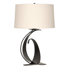 Fullered Impressions Large Table Lamp by Hubbardton Forge, Customizable Finish, Dimmable Brightness