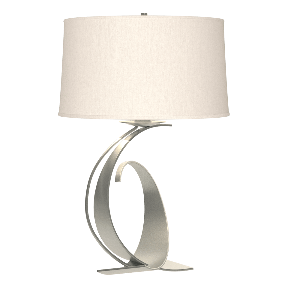 Fullered Impressions Large Table Lamp by Hubbardton Forge, Customizable Finish, Dimmable Brightness