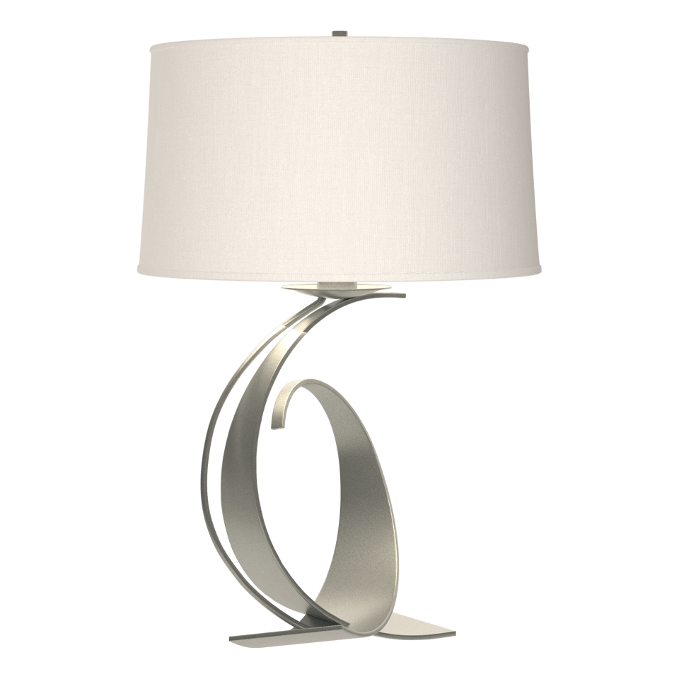 Fullered Impressions Large Table Lamp by Hubbardton Forge, Customizable Finish, Dimmable Brightness