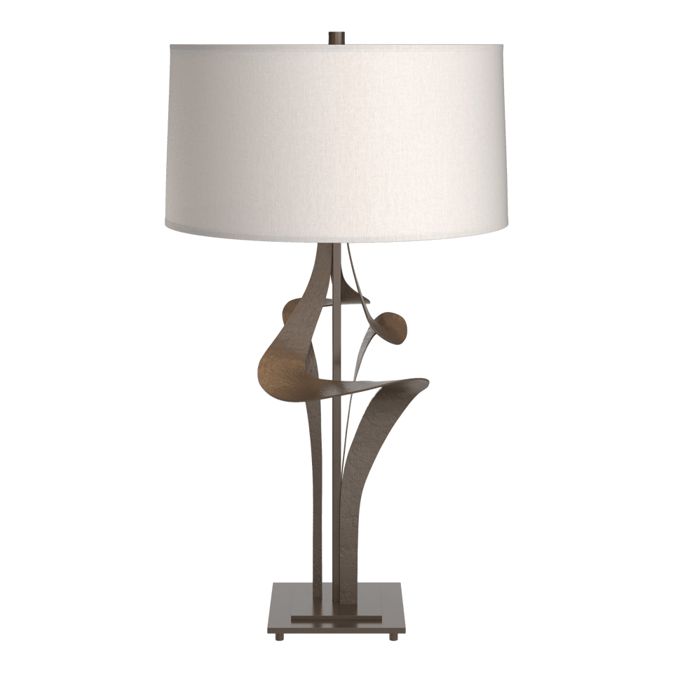 Antasia Table Lamp 27.4" Tall by Hubbardton Forge - Artisanal Hand-Forged Steel with Linen Shade