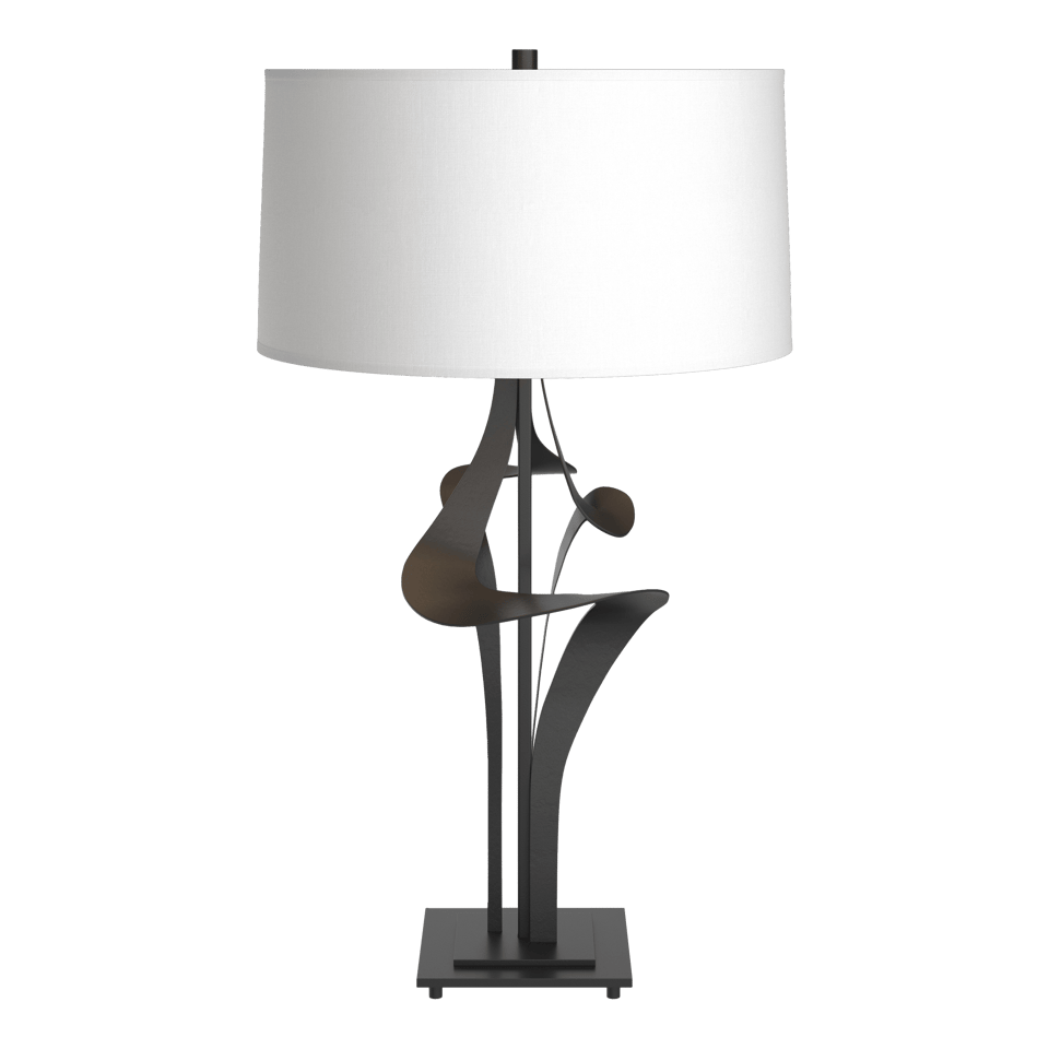 Antasia Table Lamp 27.4" Tall by Hubbardton Forge - Artisanal Hand-Forged Steel with Linen Shade